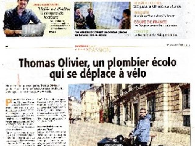 C’est le plombier ! à vélo